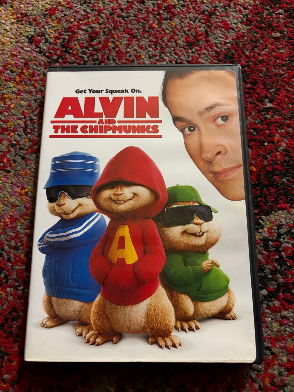 Alvin and The Chipmunks DVD — Red, Blue & Green Cover Art